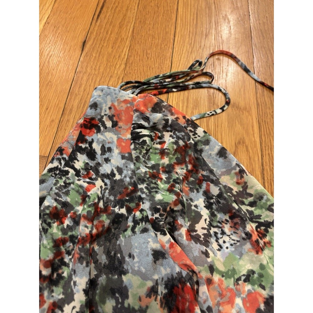 Cinq a Sept Lewis Floral Georgette Mini Dress Tiered Long Sleeve Size 0 - Picture 6 of 9